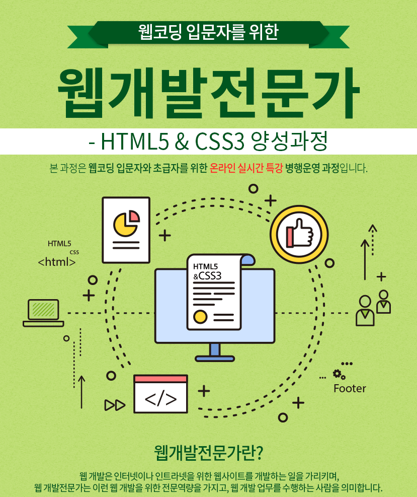 [경기도일자리재단] 웹 개발전문가 양성과정 - HTML5&CSS3 안내 이미지 1